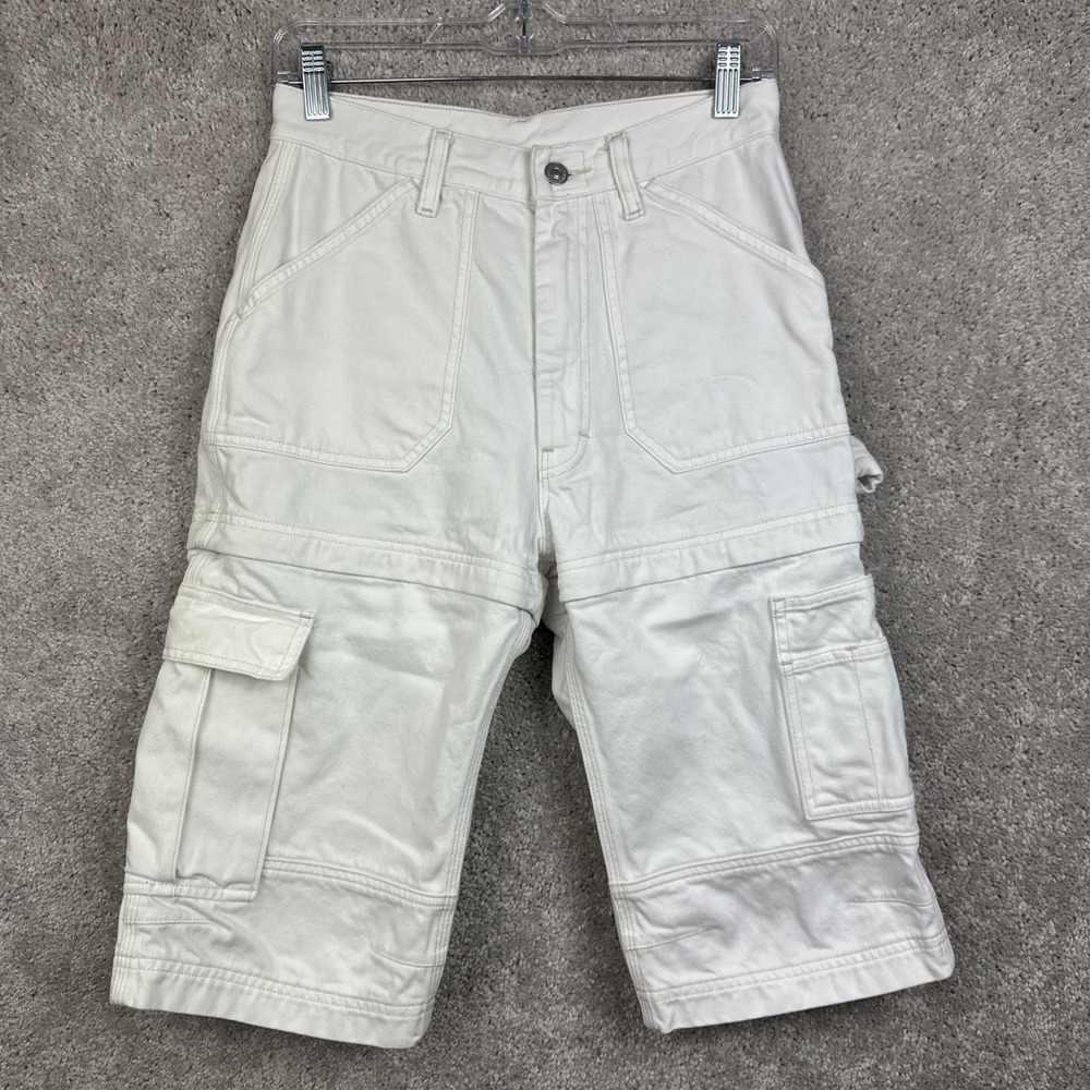 Edwin White Denim Baggy Cargo Y2K Shorts Skater Men's Size 26